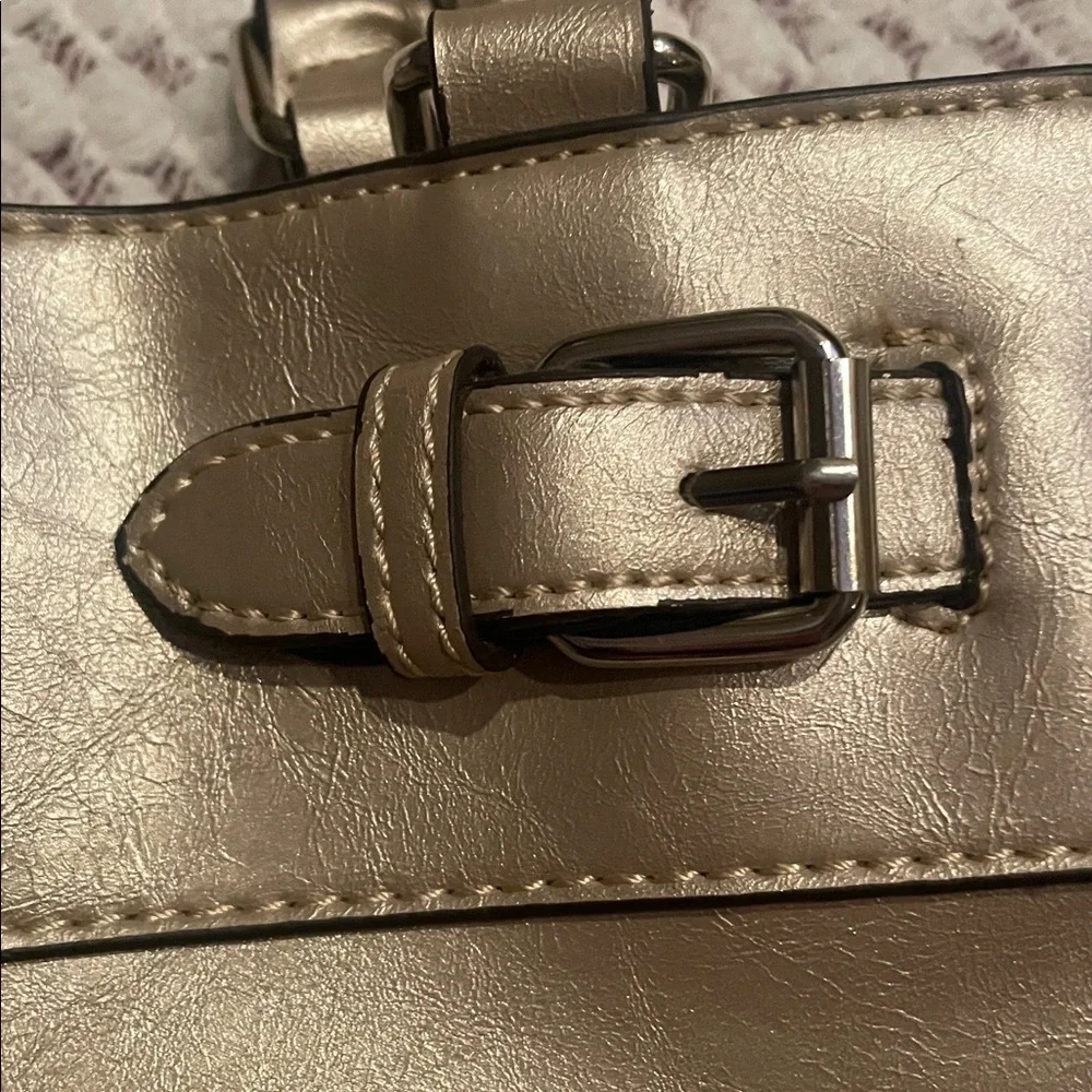 Franco Sarto Gold Handbag/Purse